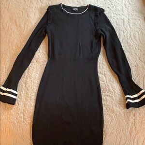 EUC Alpha v Omega black sweater dress